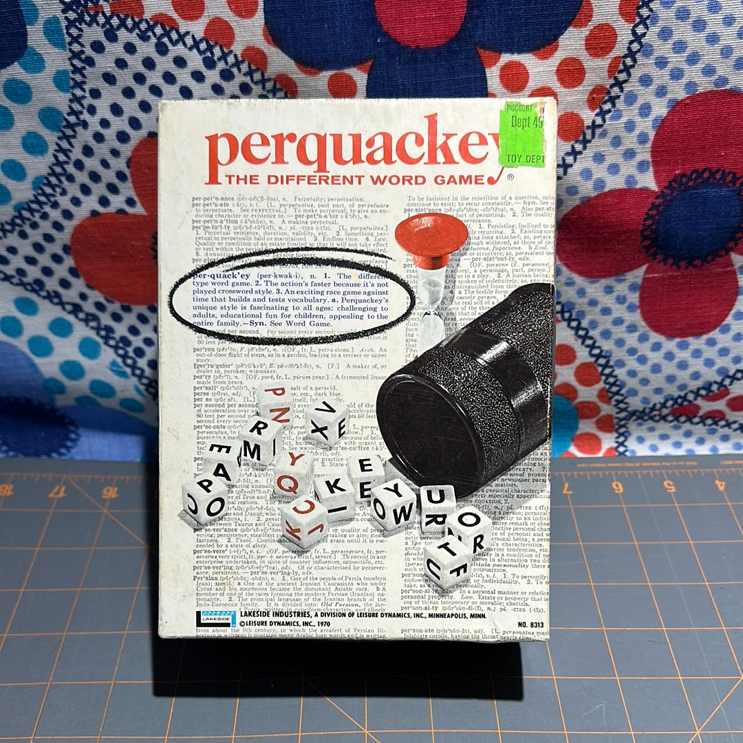 Vintage Perquackey Word Dice Game Lakeside 1970