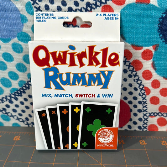 MindWare Qwirkle Rummy, Mix, Match, Switch Card Game, New