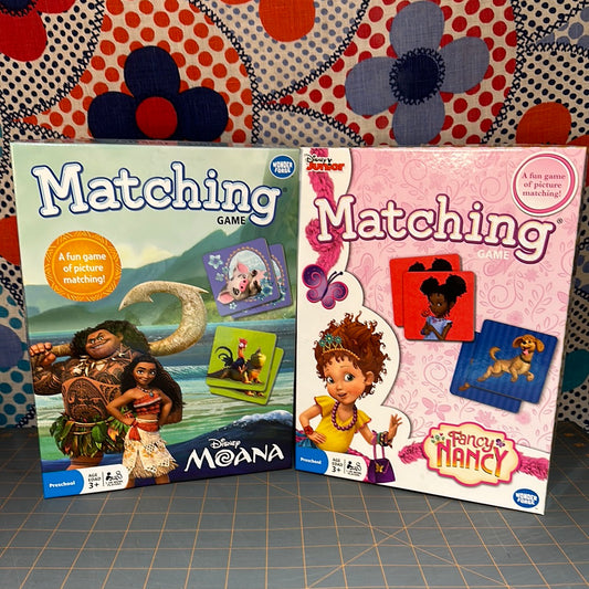 (2) Matching Games, Moana and Fancy Nancy, Complete