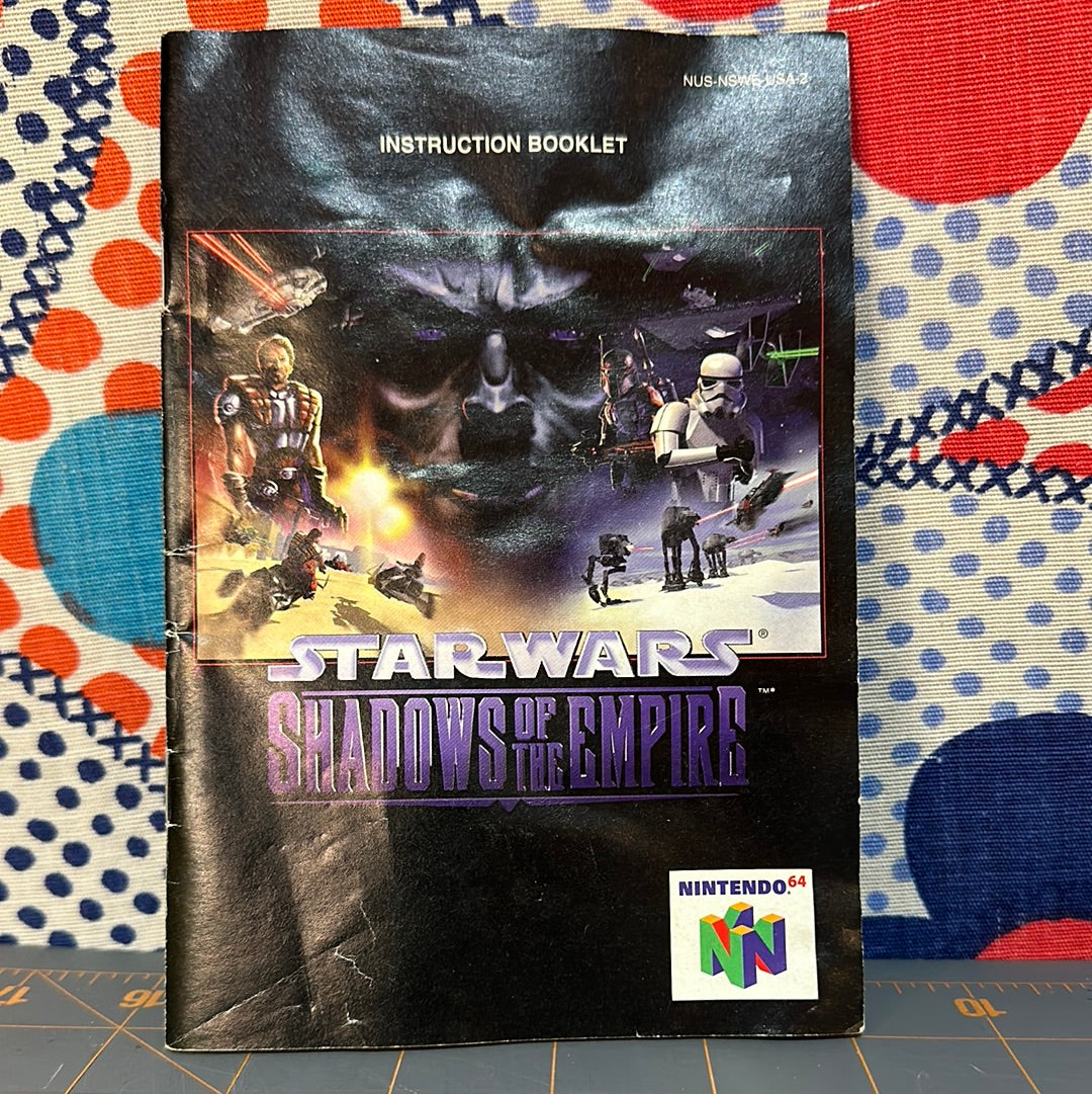 Star Wars: Shadows of the Empire Nintendo 64 N64 Game Manual