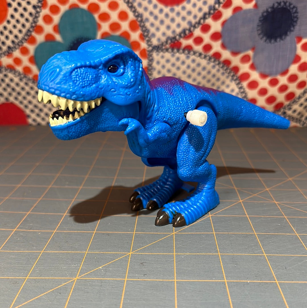 Red Box Roaring and Walking Blue T Rex, 6"