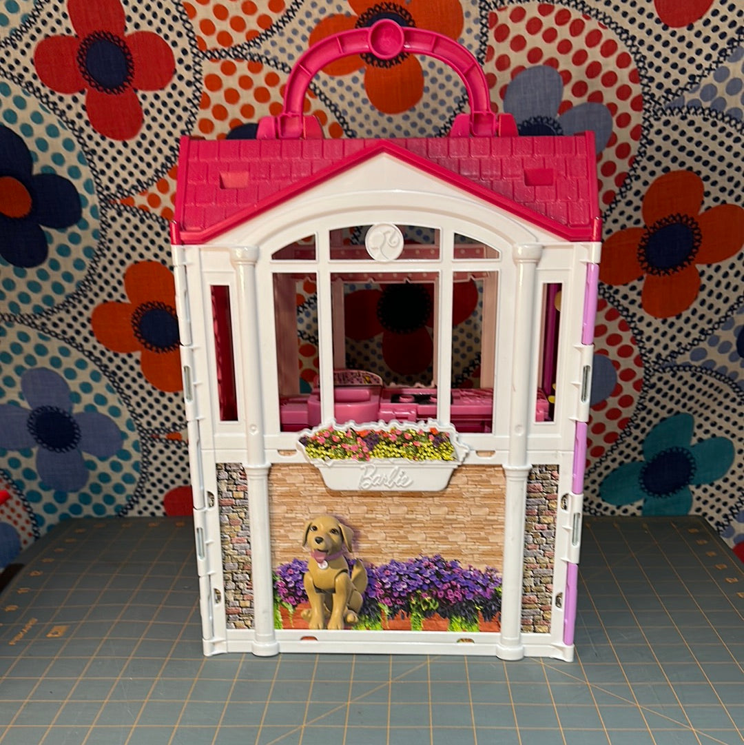 Barbie Glam Getaway Fold N Go Dollhouse Folding Play Set, 2014, 14"