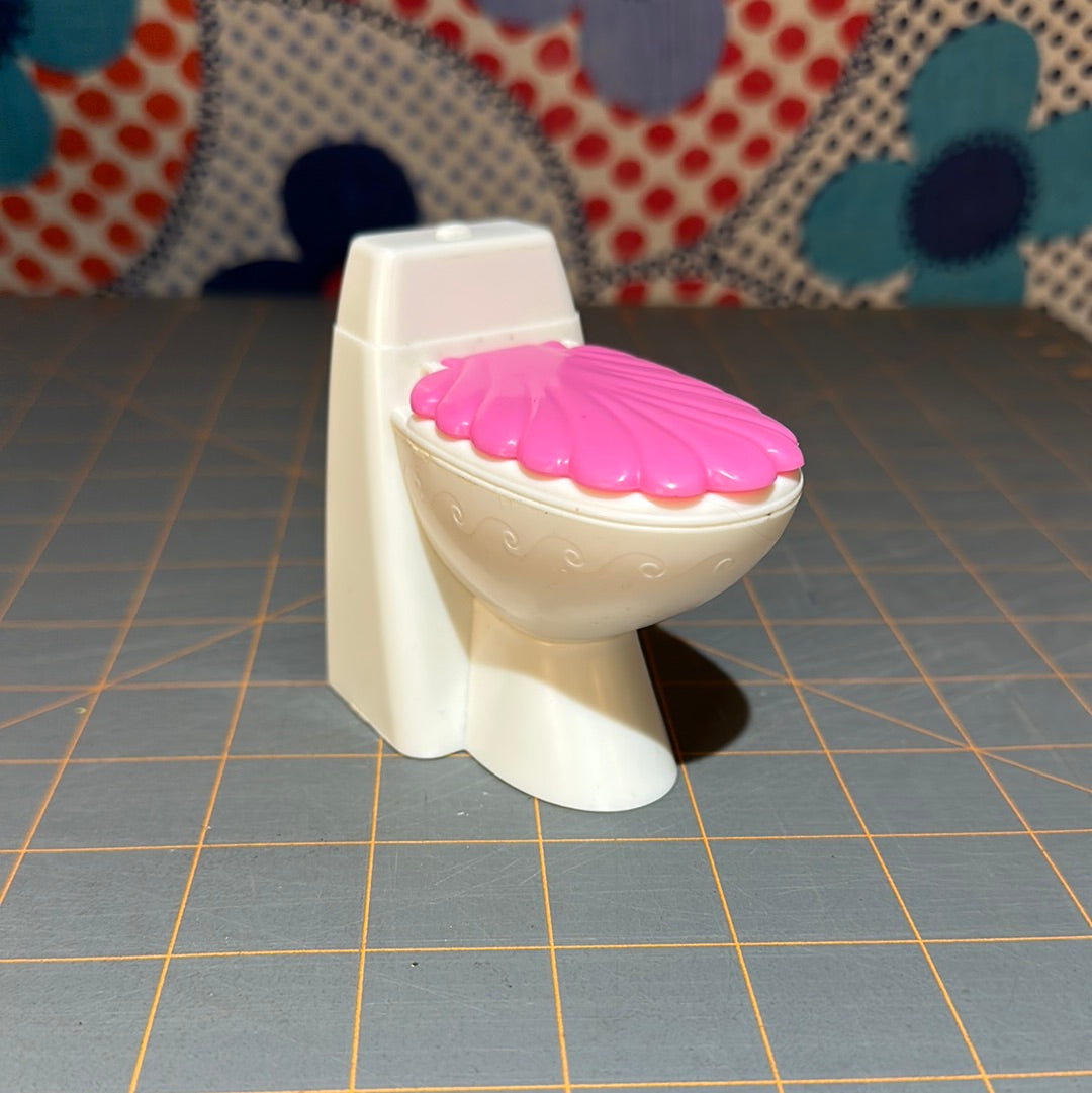 Barbie Malibu Dream House Pink & White Bathroom Toilet, 2010 Mattel