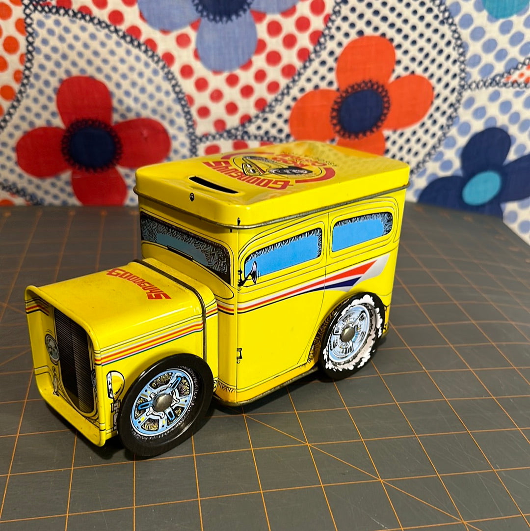 Goodguys Tin Truck with Double Container and Moving Wheels, 8"l