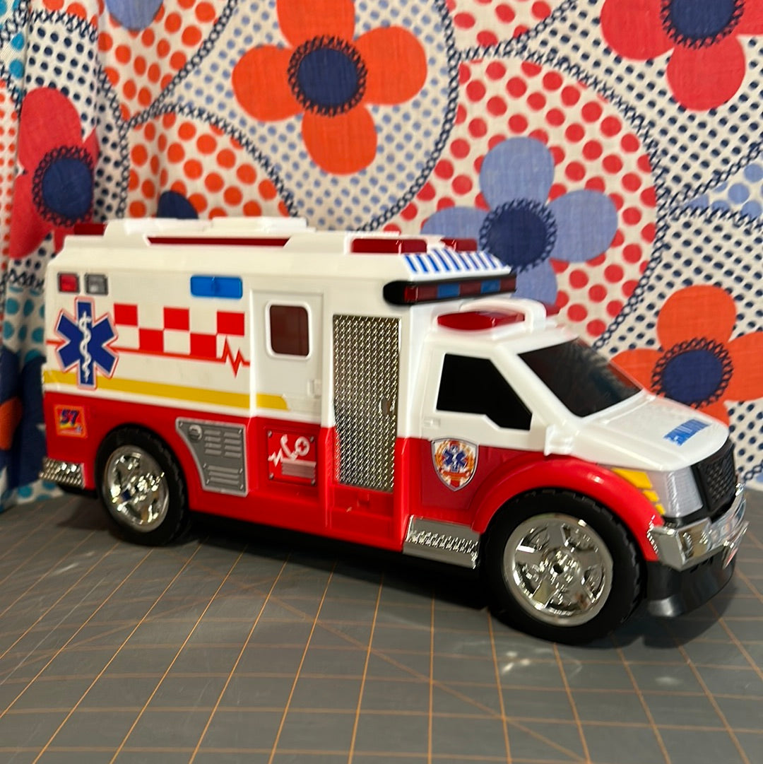 Battery Operated Ambulance, 15'', Lights and Sound