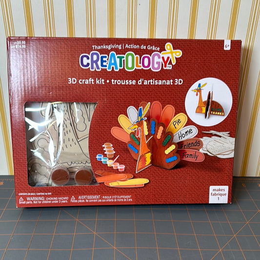 Creatology Thanksgiving 3D Craft Kit, Turkey, New