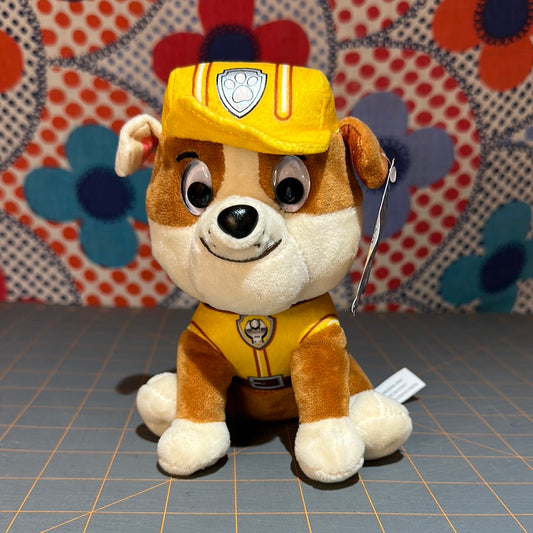 Gund Rubble Paw Patrol Plush, 6”, NWT