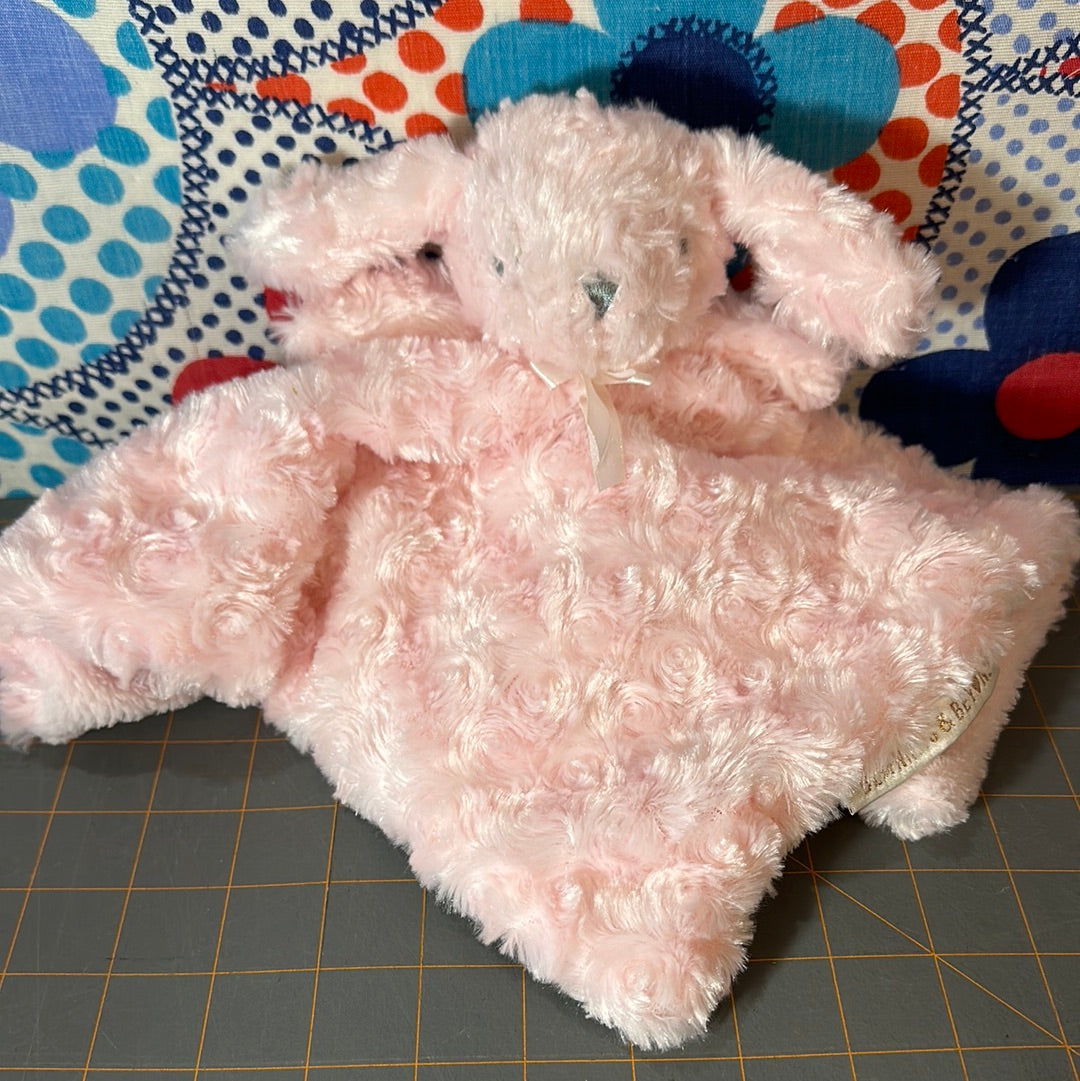 Blankets and Beyond Pink Plush Dog, Security Baby Blanket