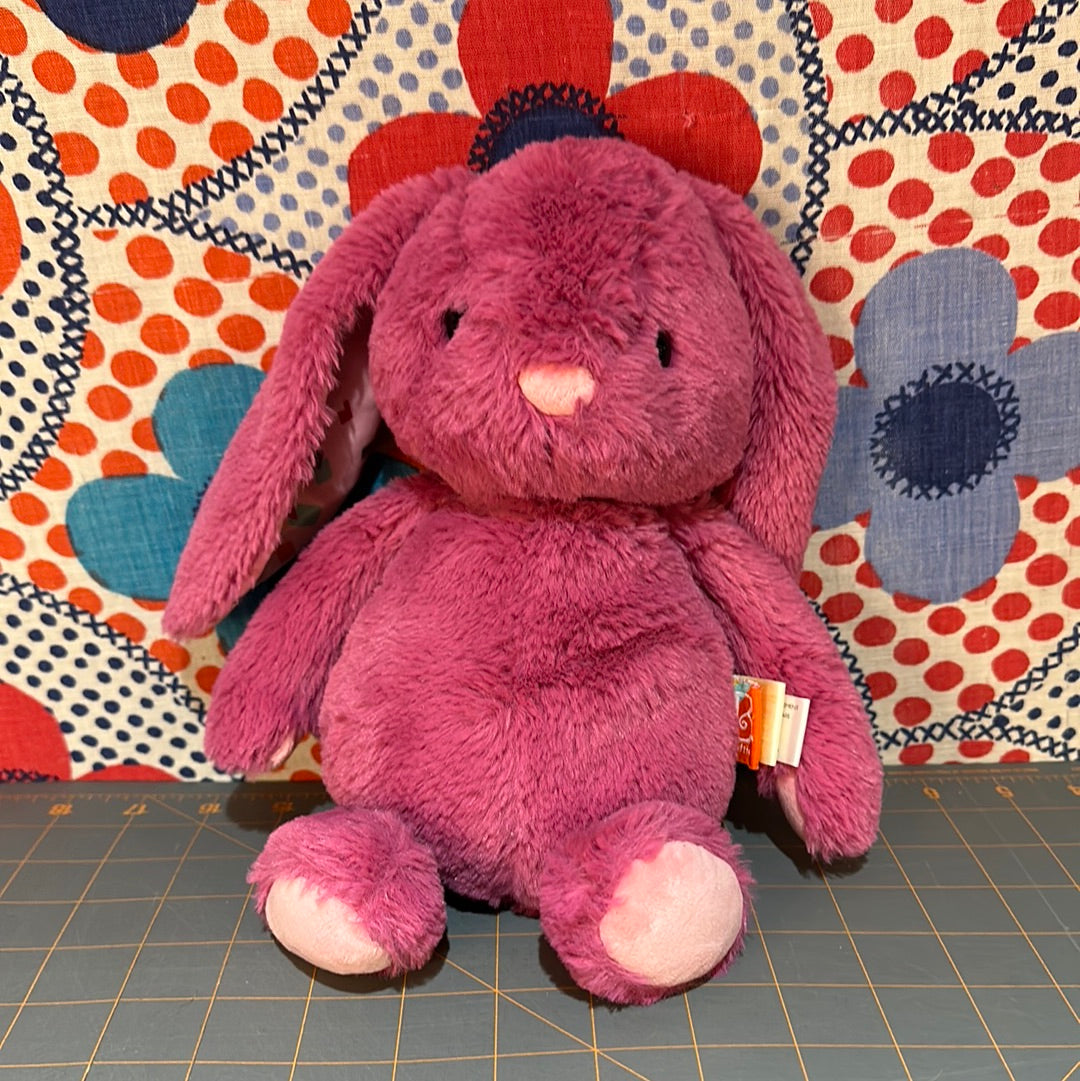 B Softies Plush Purple Bunny, 11"