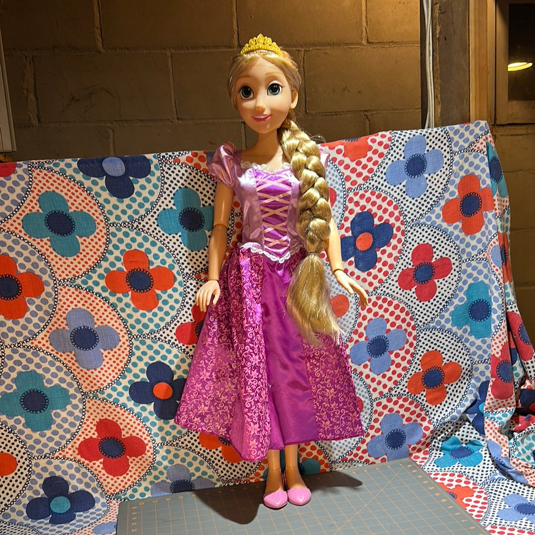 Playdate RAPUNZEL Doll, Large Poseable, 32", Tangled Disney Princess