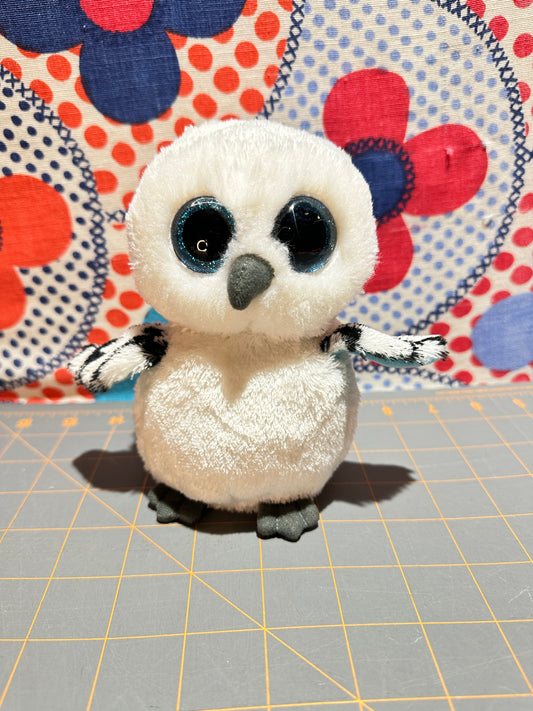 Ty Beanie Boos, SPELLS the Owl, 6" Plush w/ Glitter Eyes