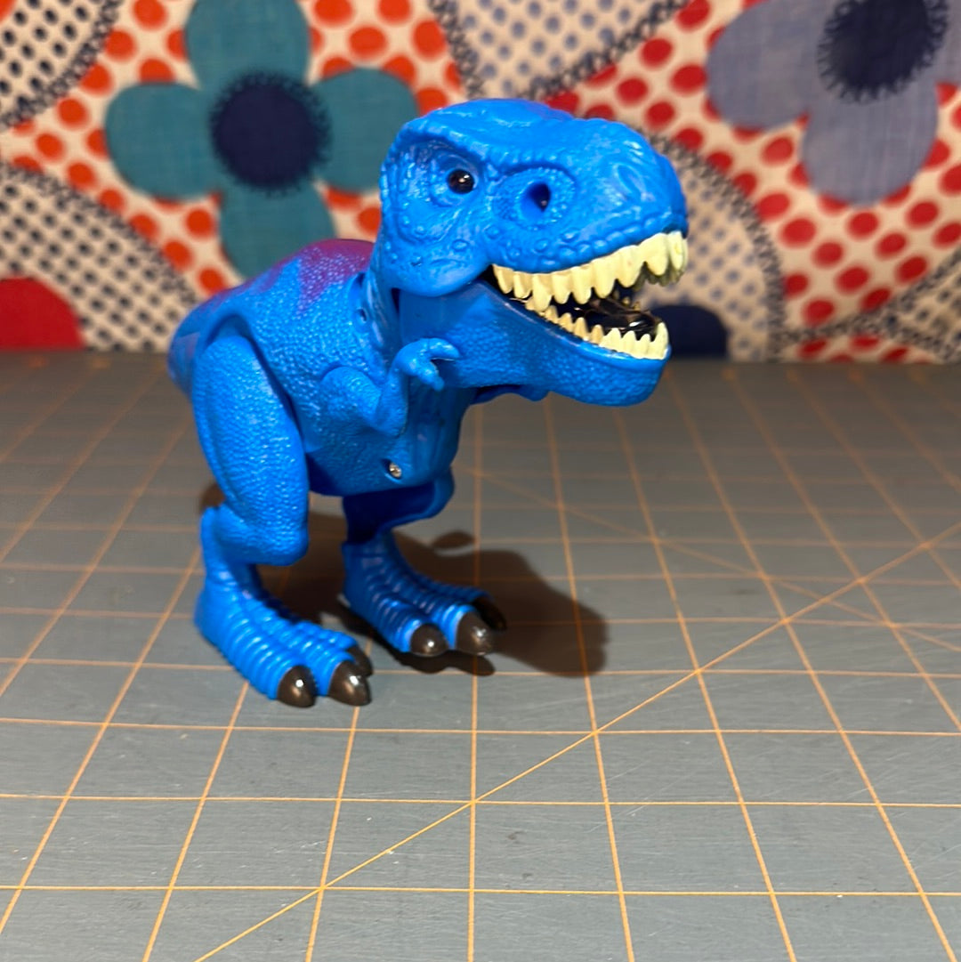 Red Box Roaring and Walking Blue T Rex, 6"