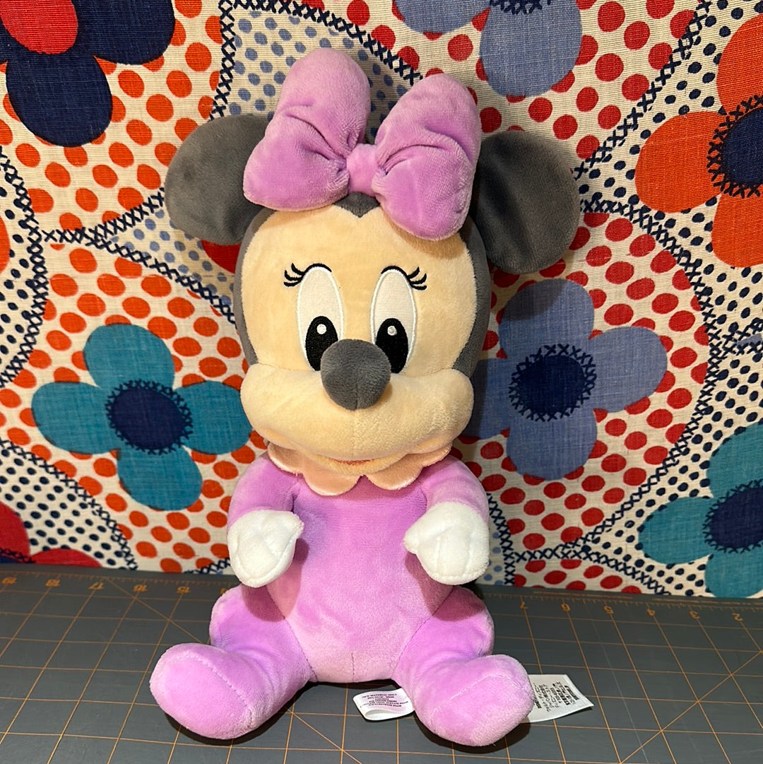 Disney Baby Minnie Mouse, Purple, Plush 11"