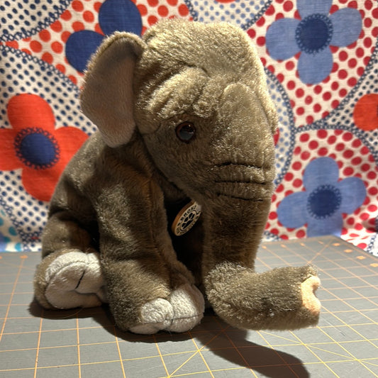 Wild Republic Baby Elephant, Bronx Zoo tag, 9"