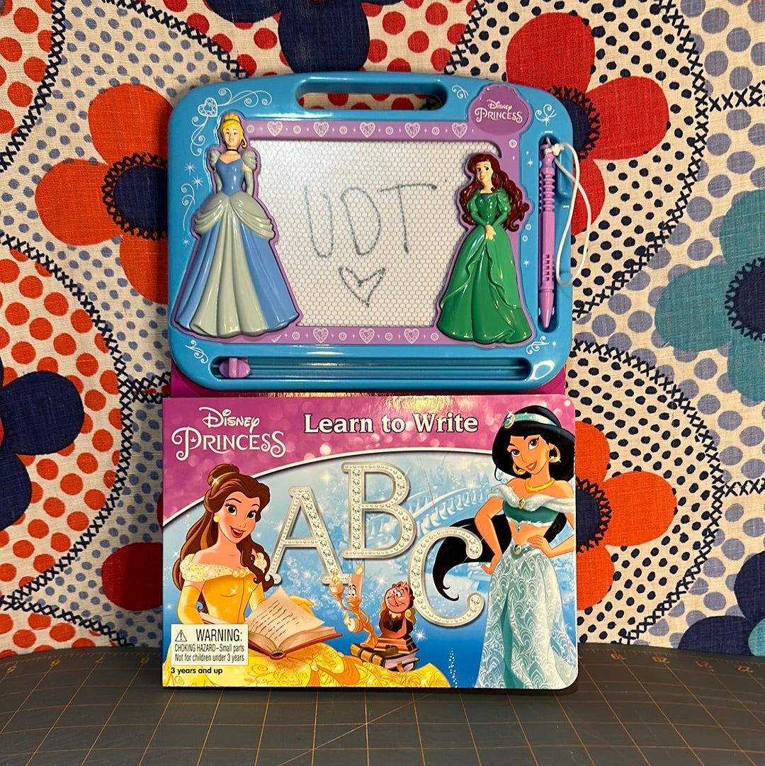 Disney Princess Learn to Write ABC Book & Magnetic Drawing Kit