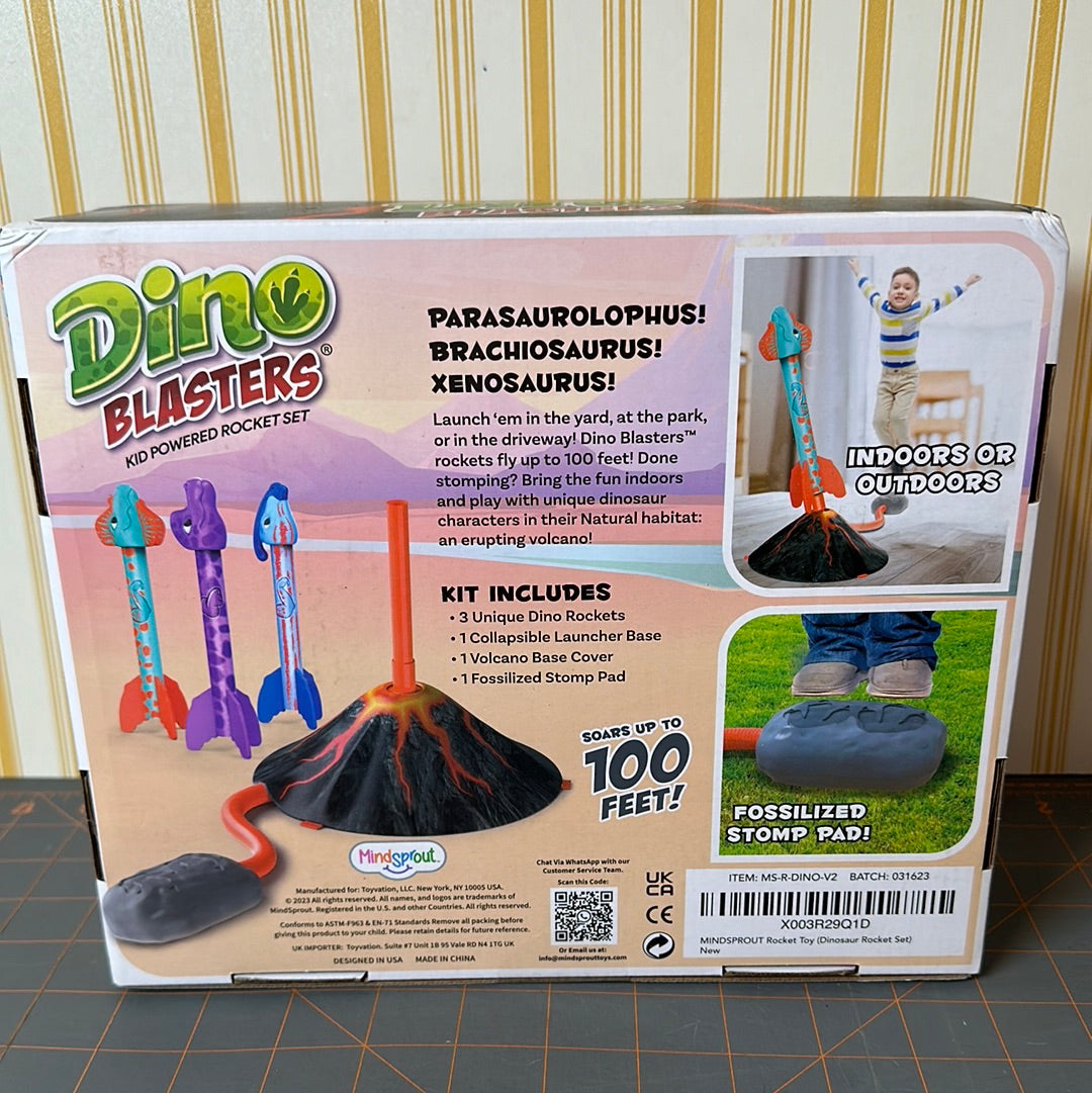 MindSprout Dino Blasters, Rocket Launcher for Kids, New