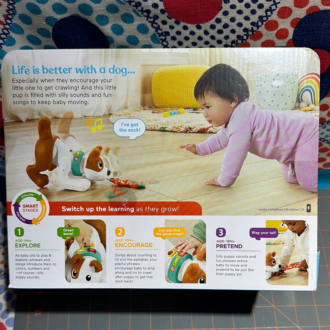 Fisher-Price 123 Crawl with Me Puppy, New