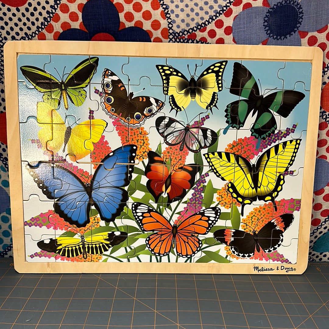 Melissa & Doug Butterfly Garden Wooden Jigsaw Puzzle - 48 Pc
