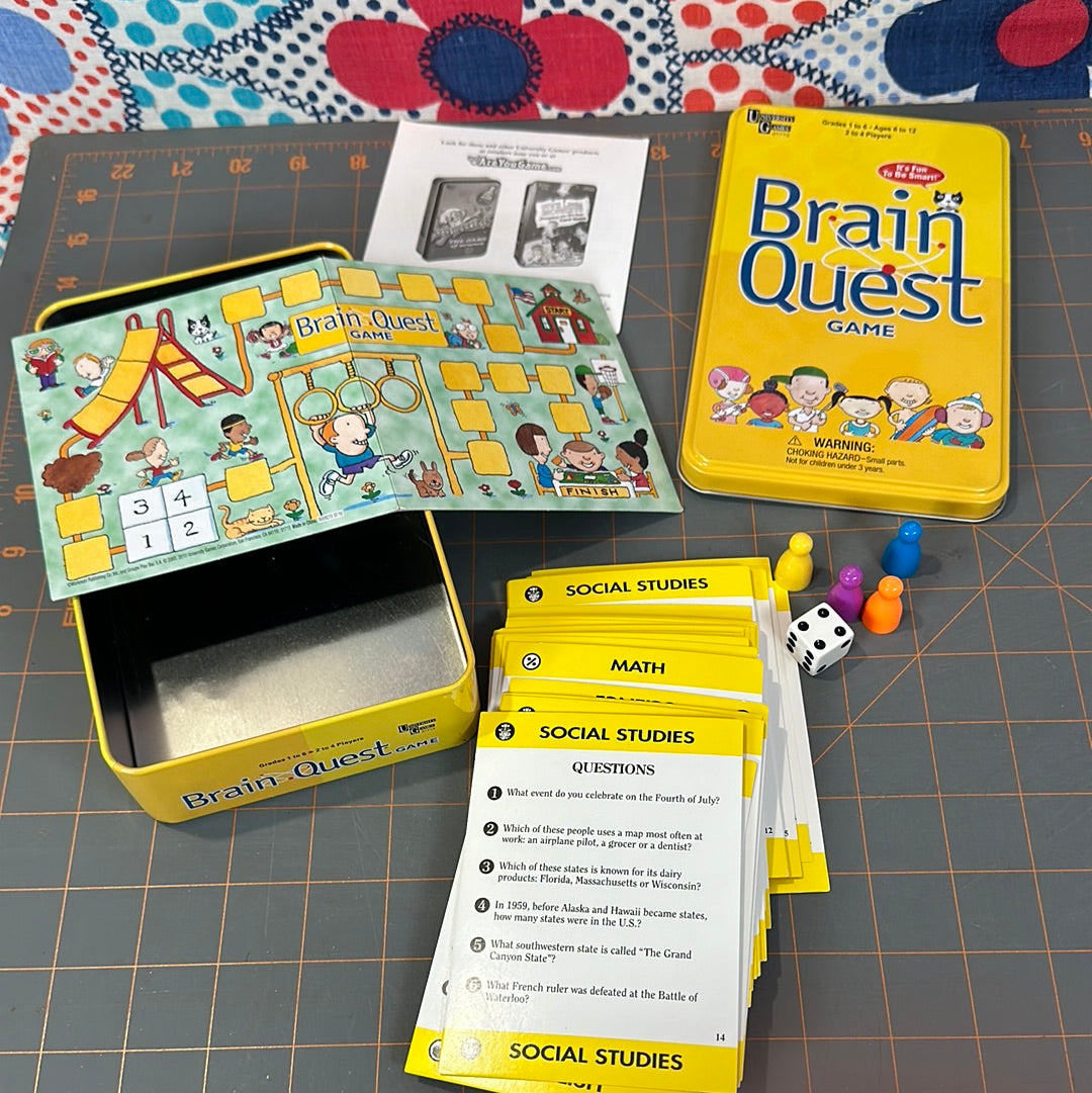 BRAIN QUEST - Tin Box - Board Game - University Games