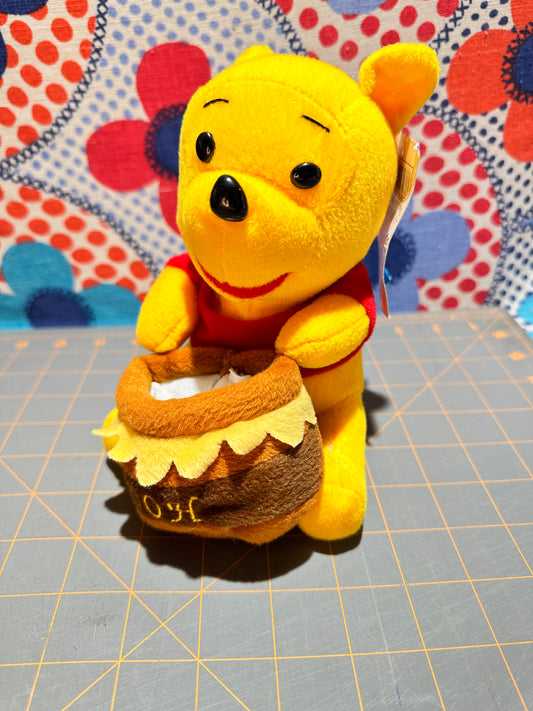 Winnie the Pooh Plush with Honey Pot, Grand Smart, 7"h