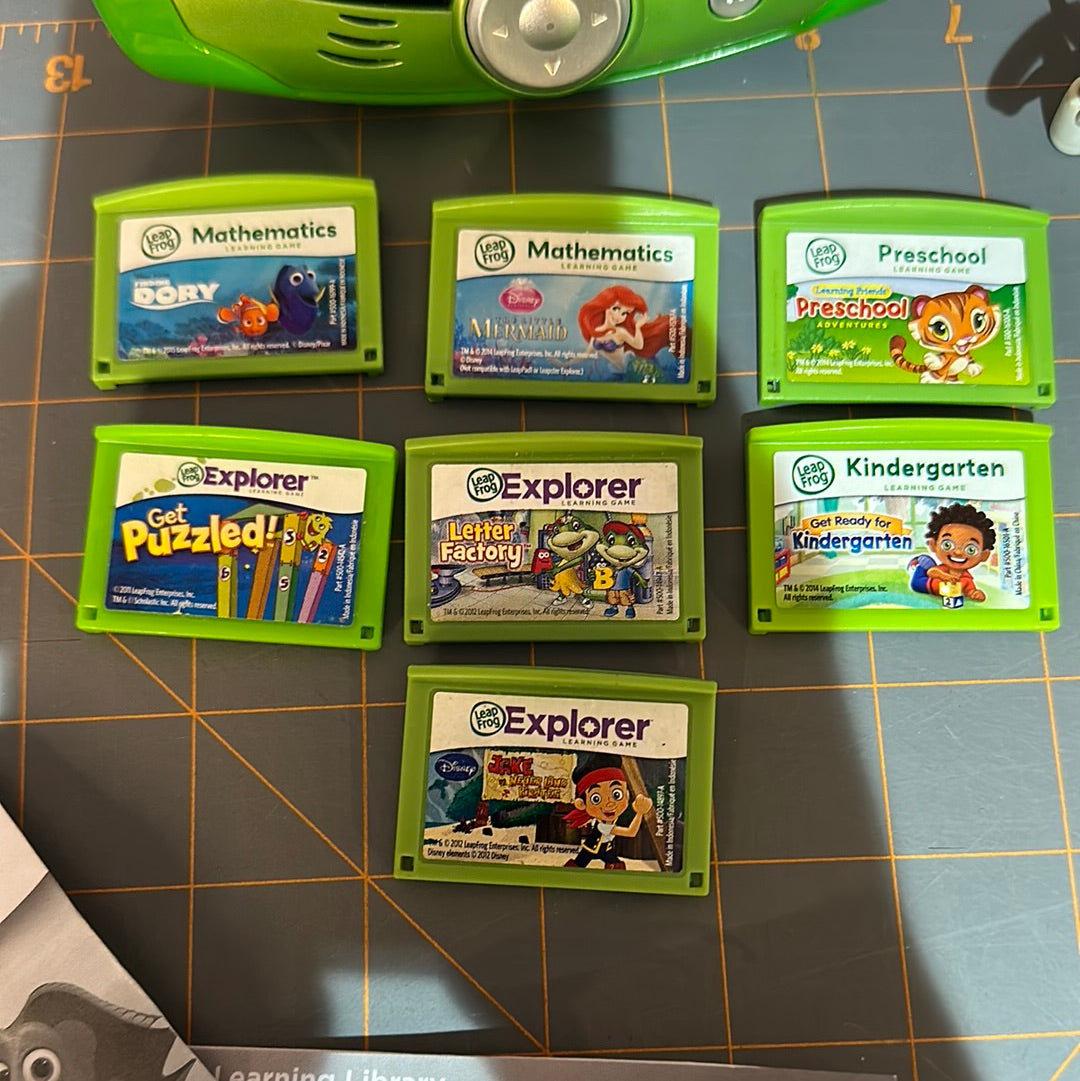 LeapPad 2 Green Tablet with Charger, 7 games, Protective Green Sleeve