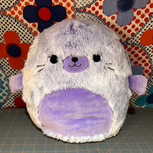 Squishmallow FuzzAMallows ELLEN Seal, 12"