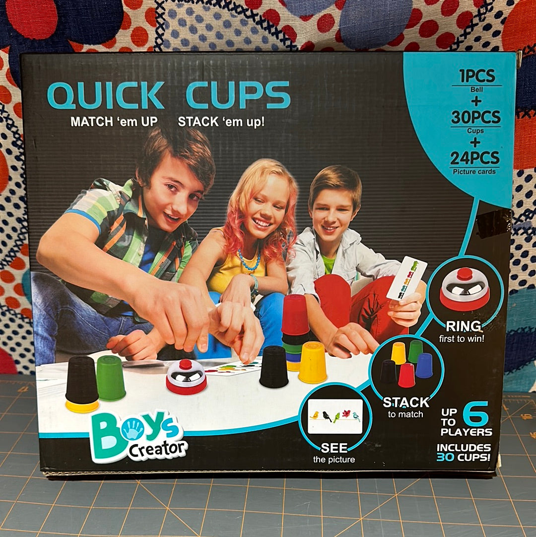 Quick Cups Match 'em Up Stack 'em Up Spin Master Game