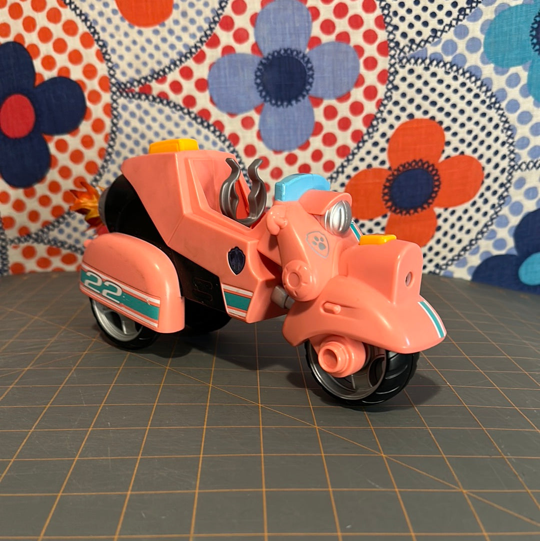 Paw Patrol The Movie, Liberty Deluxe Pink Motorcycle with Flames, 11"l