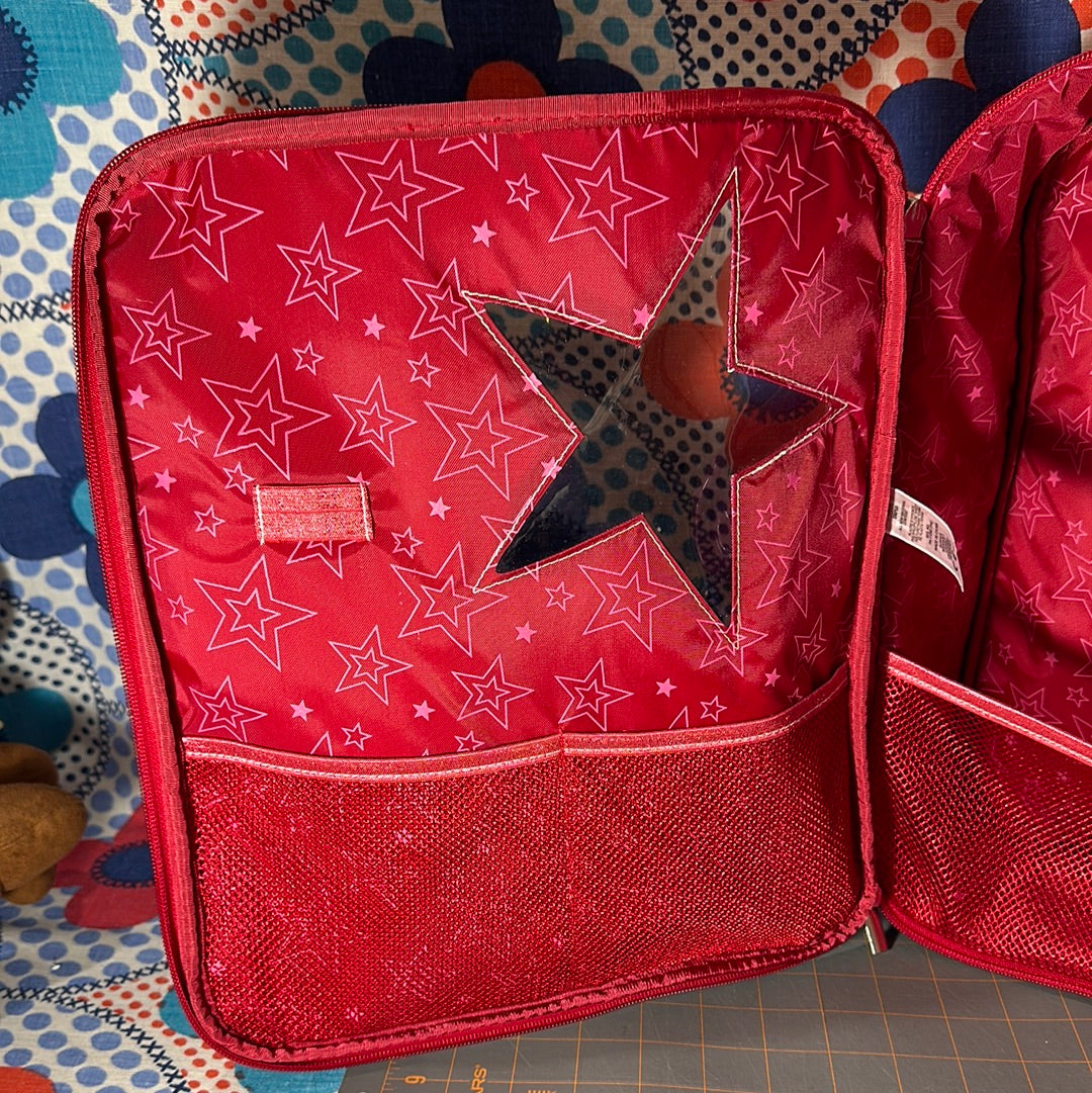 American Girl Pink Sparkle Stars Backpack, Doll Carrier Case