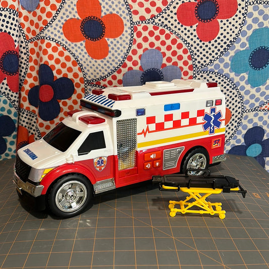 Battery Operated Ambulance, 15'', Lights and Sound