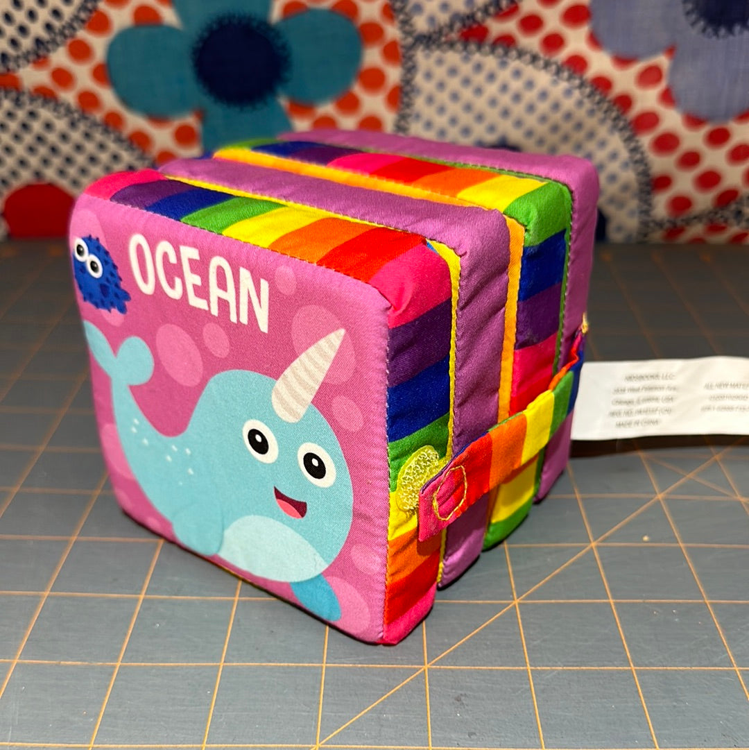 Baby Foam Fabric Book, Sea Creatures, 4"sq