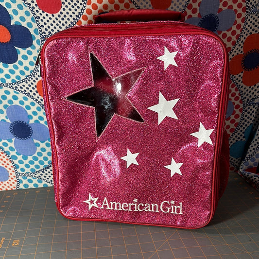 American Girl Pink Sparkle Stars Backpack, Doll Carrier Case