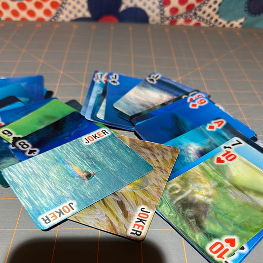 Kikkerland Shark Cards, Deck of Hologram Cards, Complete