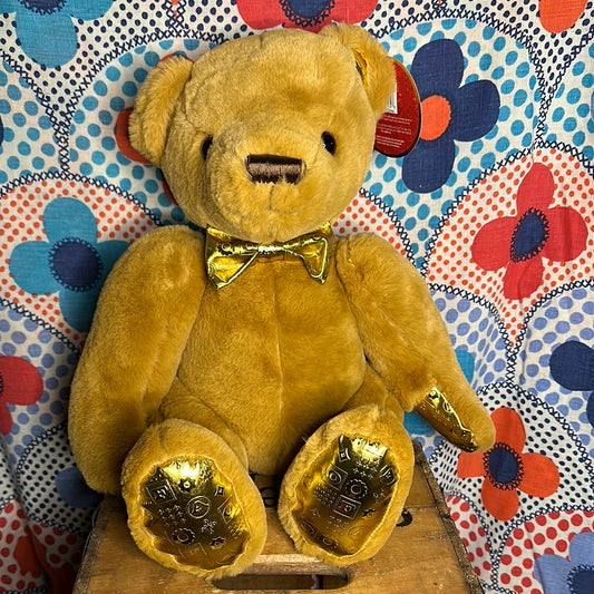 FAO Schwarz 160th Anniversary 18" Golden Monogram Teddy Bear