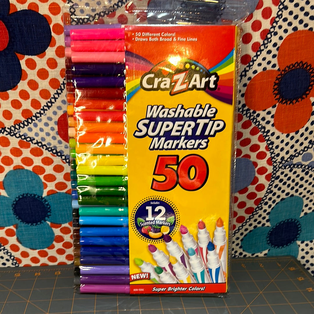 Cra-Z-Art Super Tip Washable Markers, 50 Count, New