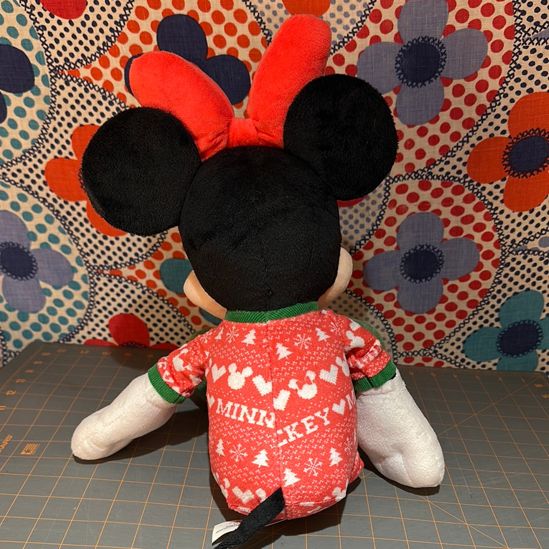 Disney Minnie Mouse 20" Plush, Christmas Morning Pajamas