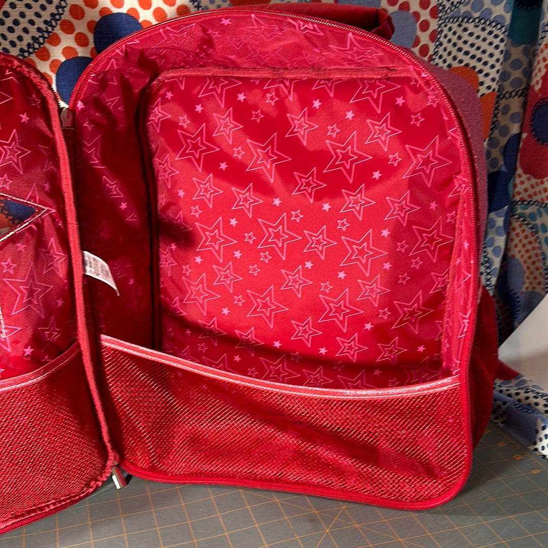 American Girl Pink Sparkle Stars Backpack, Doll Carrier Case