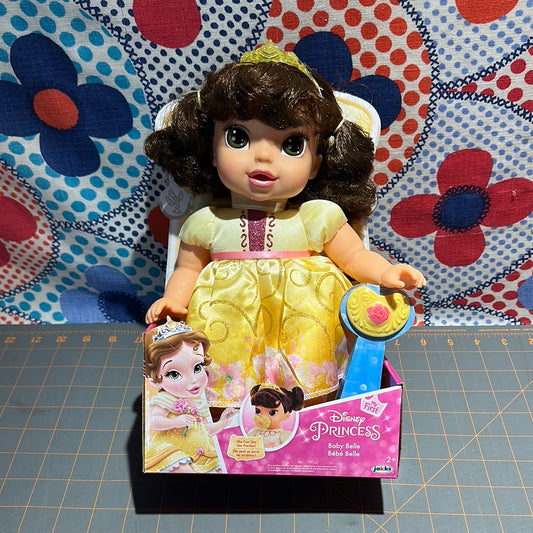 Disney My First Princess Baby Belle Doll W/ Pacifier & Tiara, New