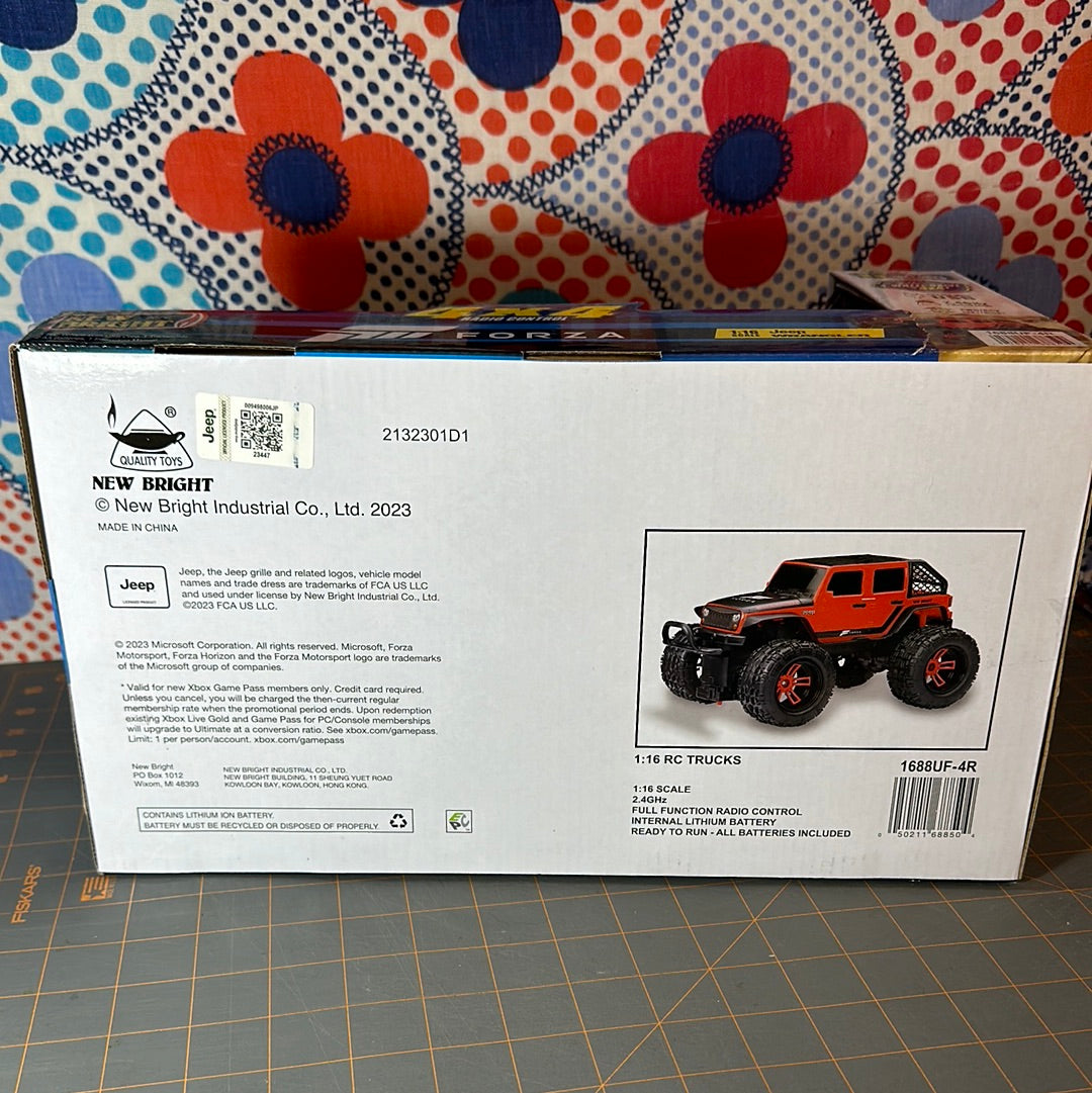 Remote Control Jeep Wrangler Forza, 1:16, New