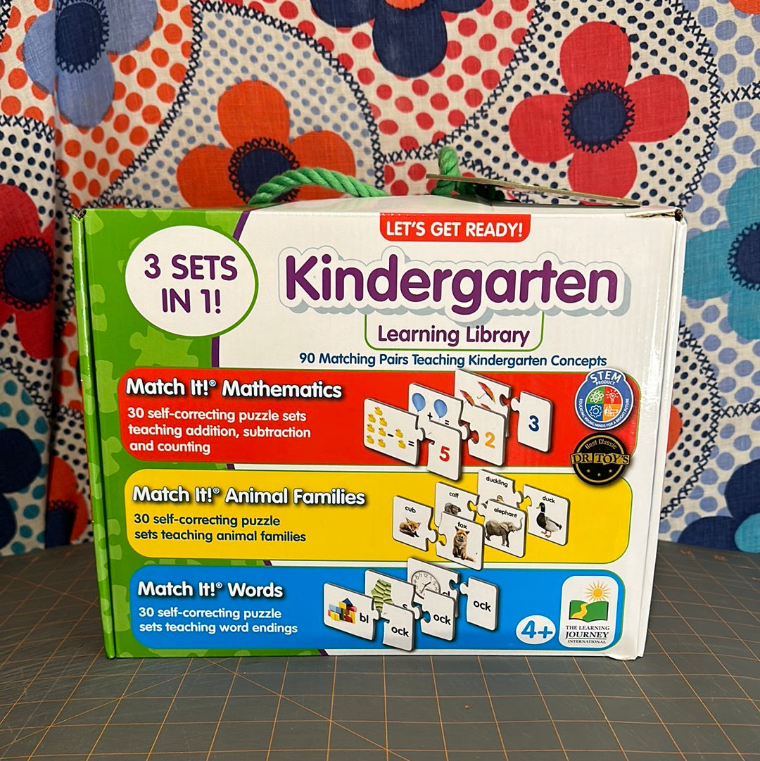 The Kindergarten Learning Library, 3 sets in 1, Children Learning Cards