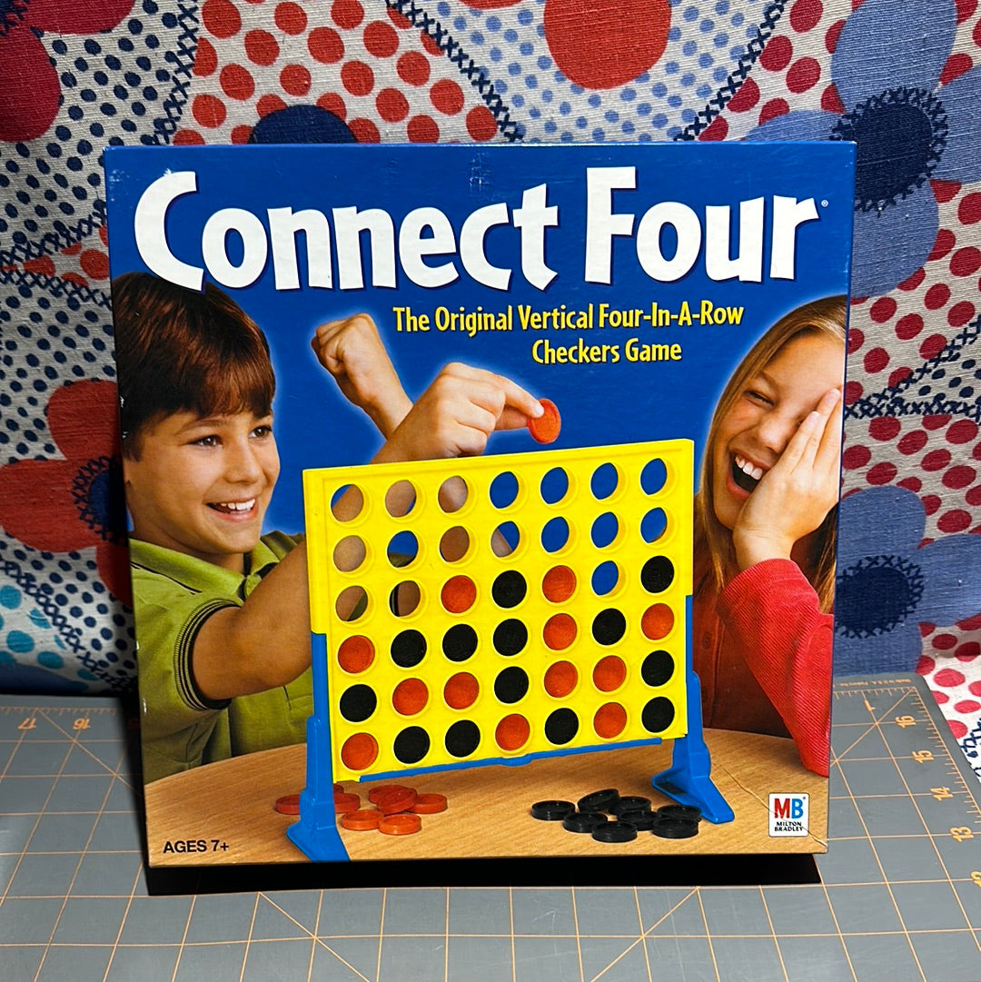 Hasbro Connect 4 Four Vertical Checkers Game Milton Bradley 2002