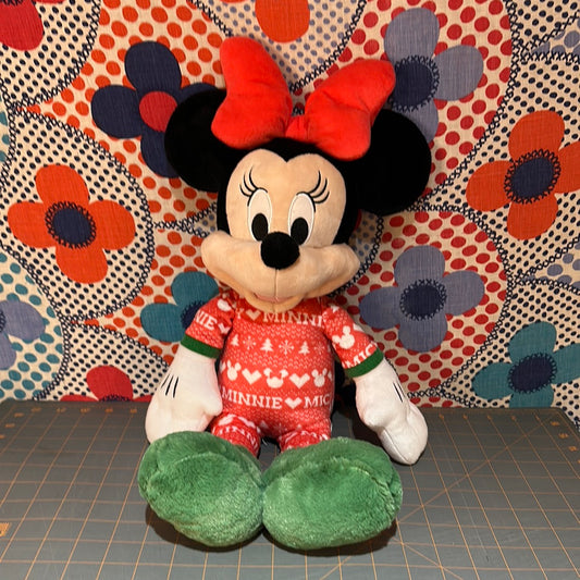 Disney Minnie Mouse 20" Plush, Christmas Morning Pajamas