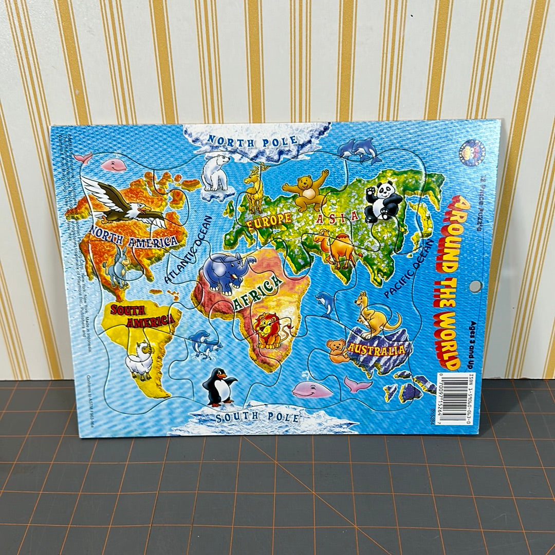 (9) Tray Puzzles, Largest 11"x14", all complete