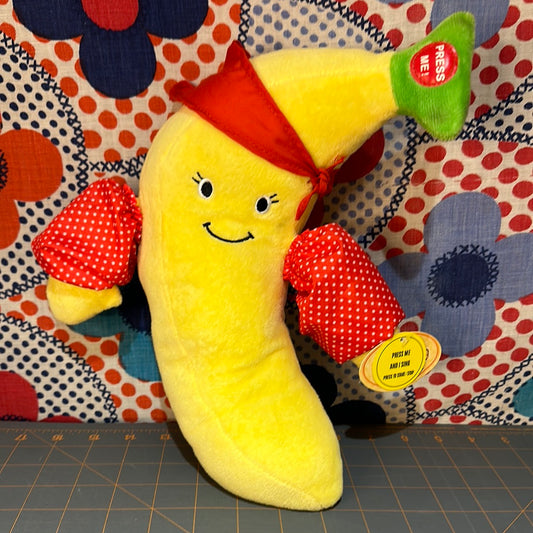 Stew Leonard's Plush Banana, Singing Advertising, 12", with tags