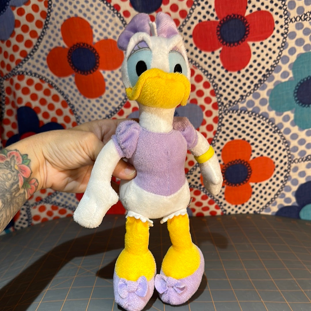 Disney Daisy Duck Plush Toy, Purple Dress and Bow, 10"