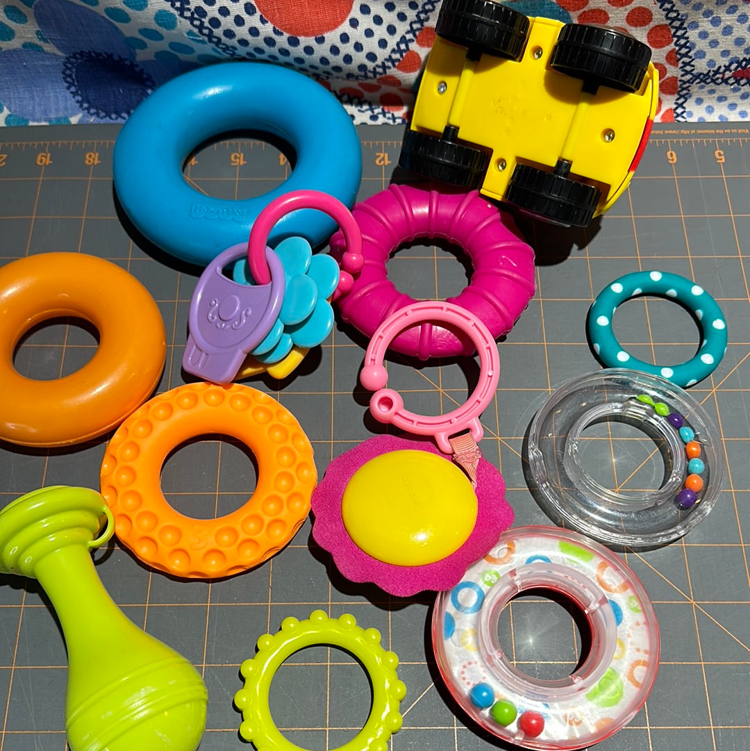 Lot of Baby Toys, Rattles, Rings