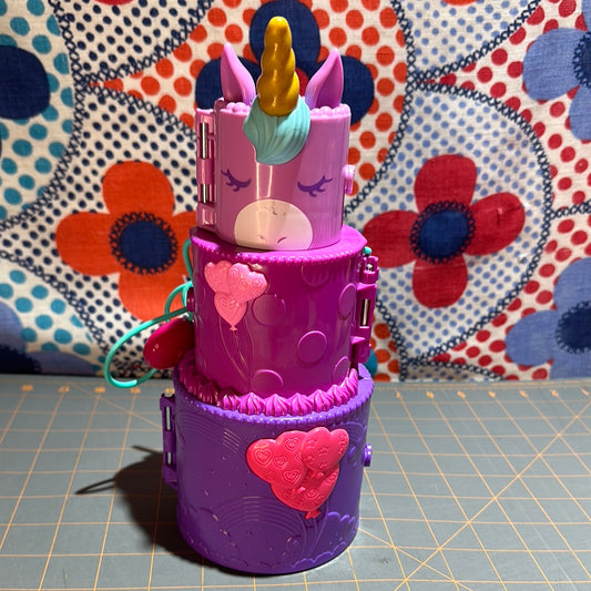 Polly Pocket Spin Surprise Birthday Cake Unicorn, 10"