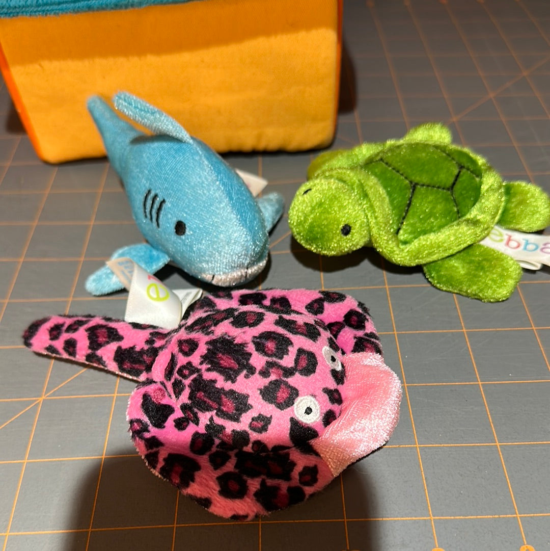 My First Beach House Plush Case with 3 Friends, 6"h