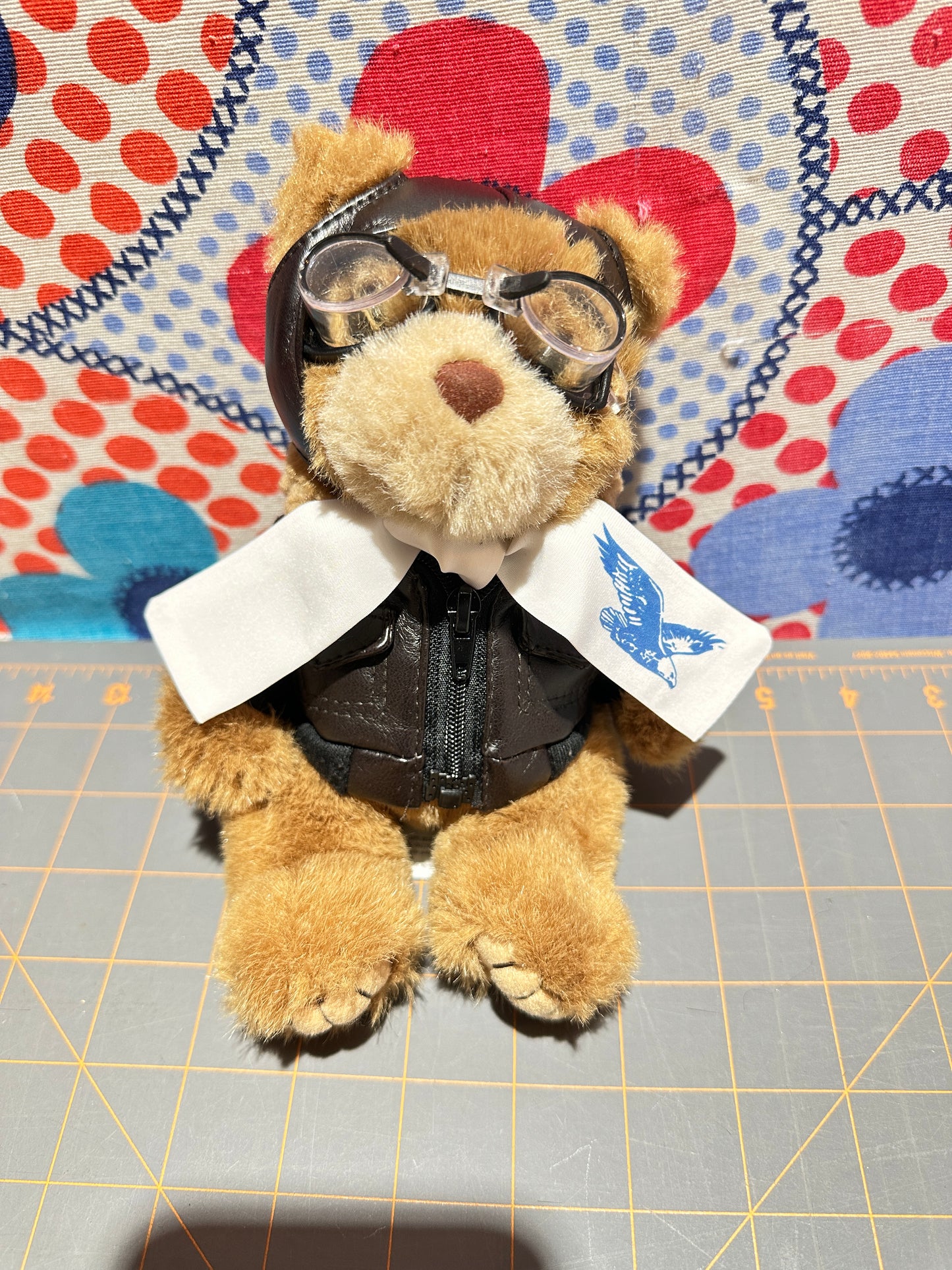 Aviator Teddy Bear by Artistic Toy Mfg, 8"