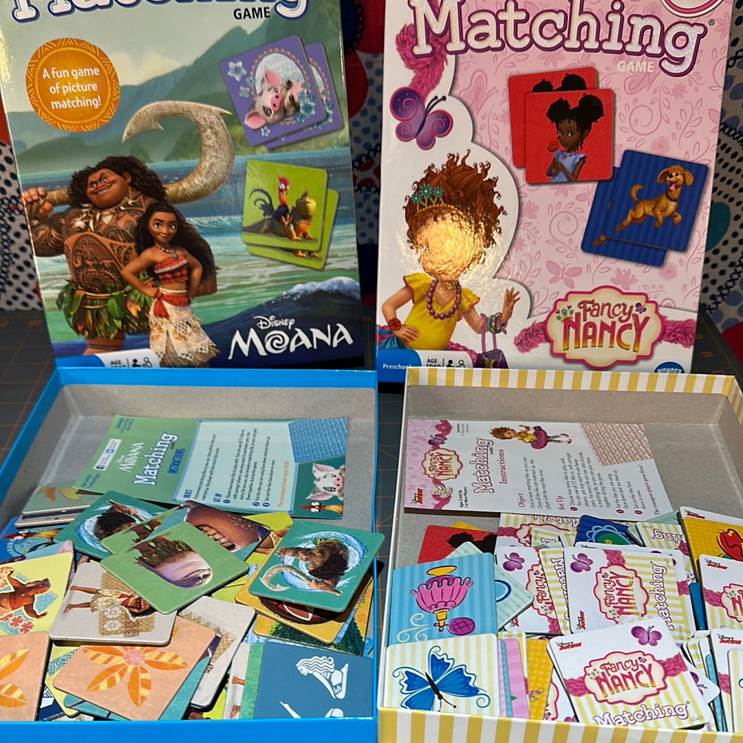 (2) Matching Games, Moana and Fancy Nancy, Complete